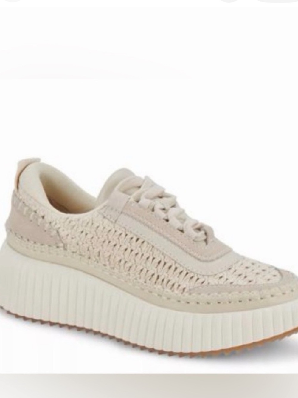 Dolce Vita Beige Cream Platform Sneaker